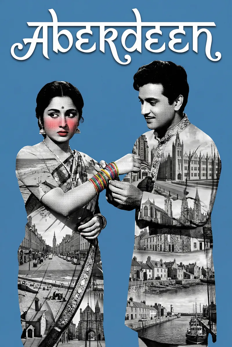 Aberdeen Bollywood-style poster — UK wall art print