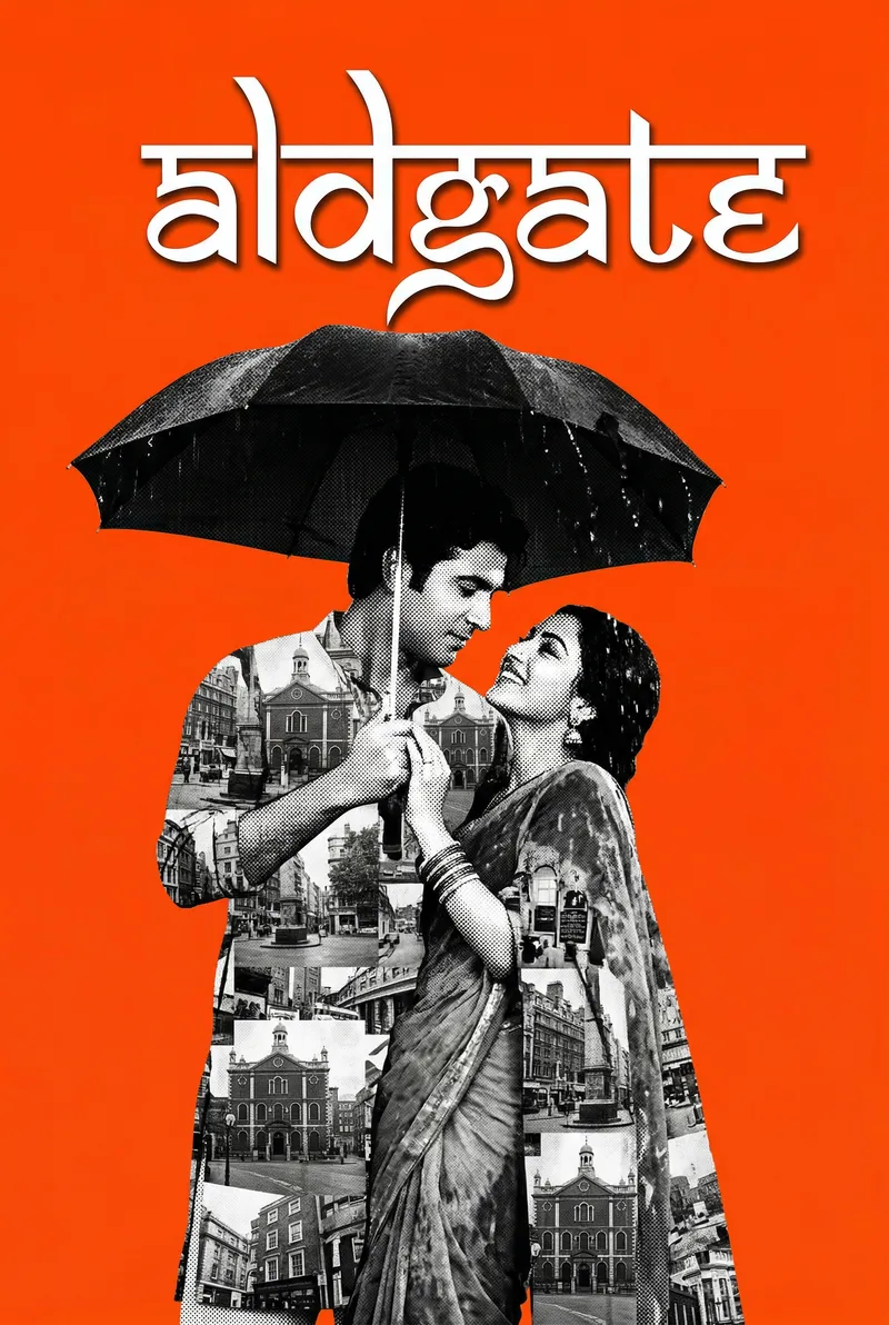 Aldgate Bollywood-style poster — London tube station wall art print