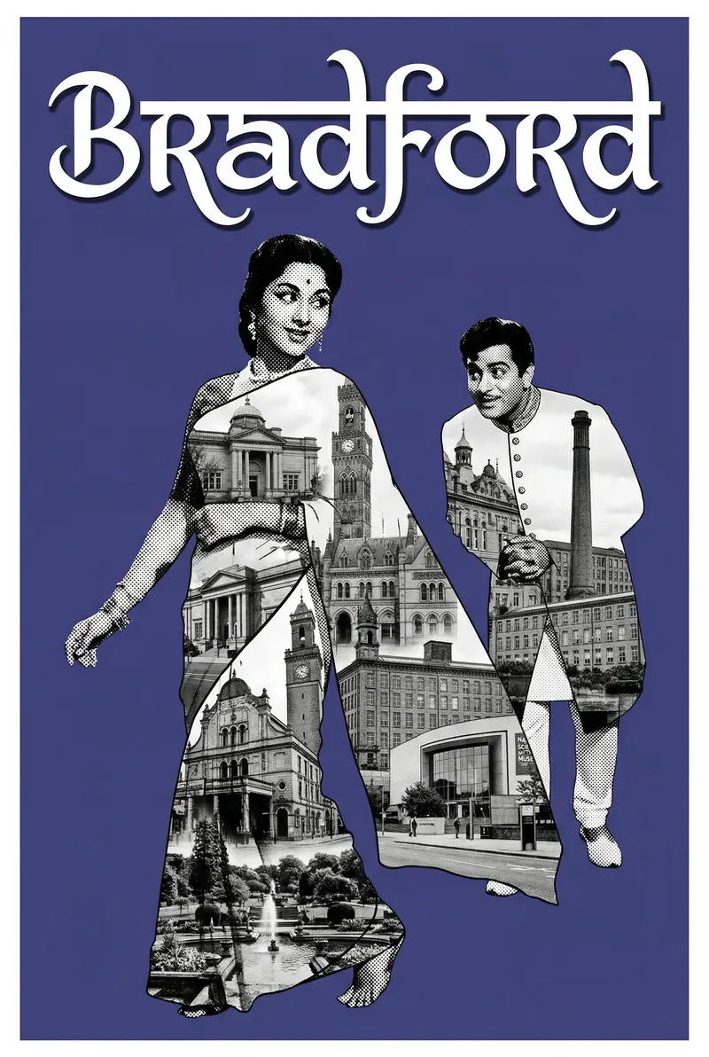 Bradford Bollywood-style poster — UK wall art print