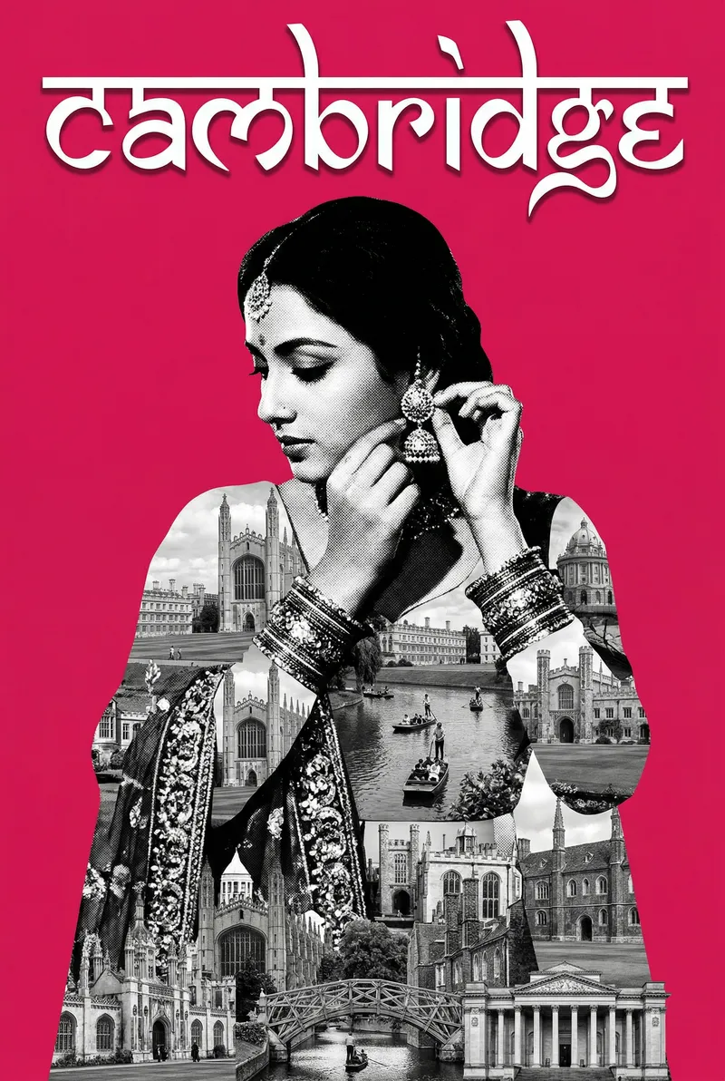 Cambridge Bollywood-style poster — UK wall art print