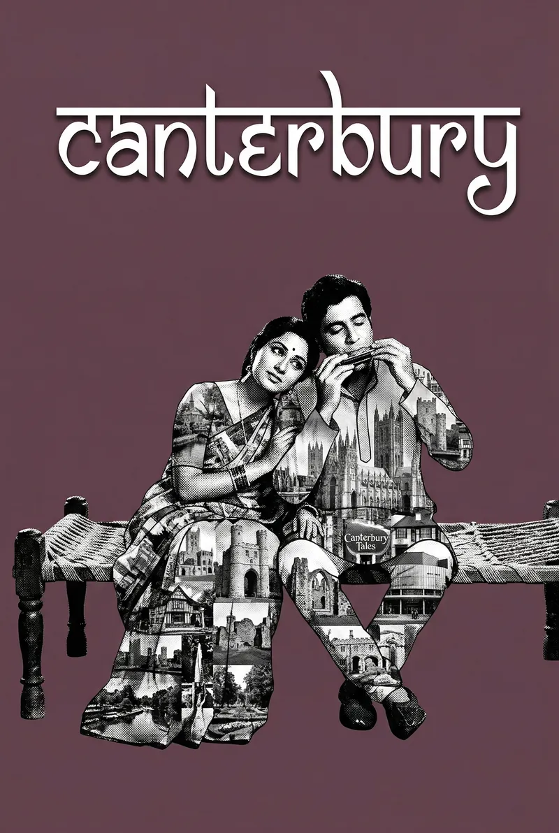 Canterbury Bollywood-style poster — UK wall art print
