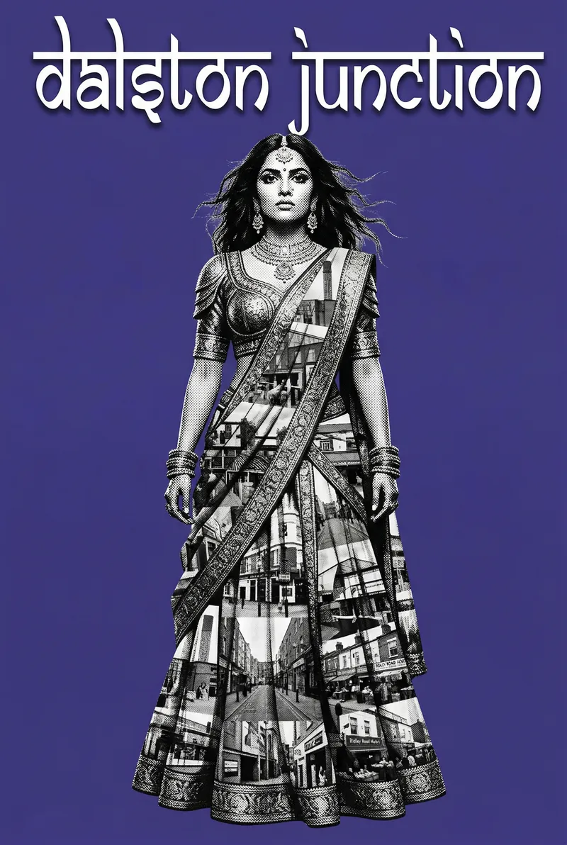 Dalston Junction Bollywood-style poster — London tube station wall art print