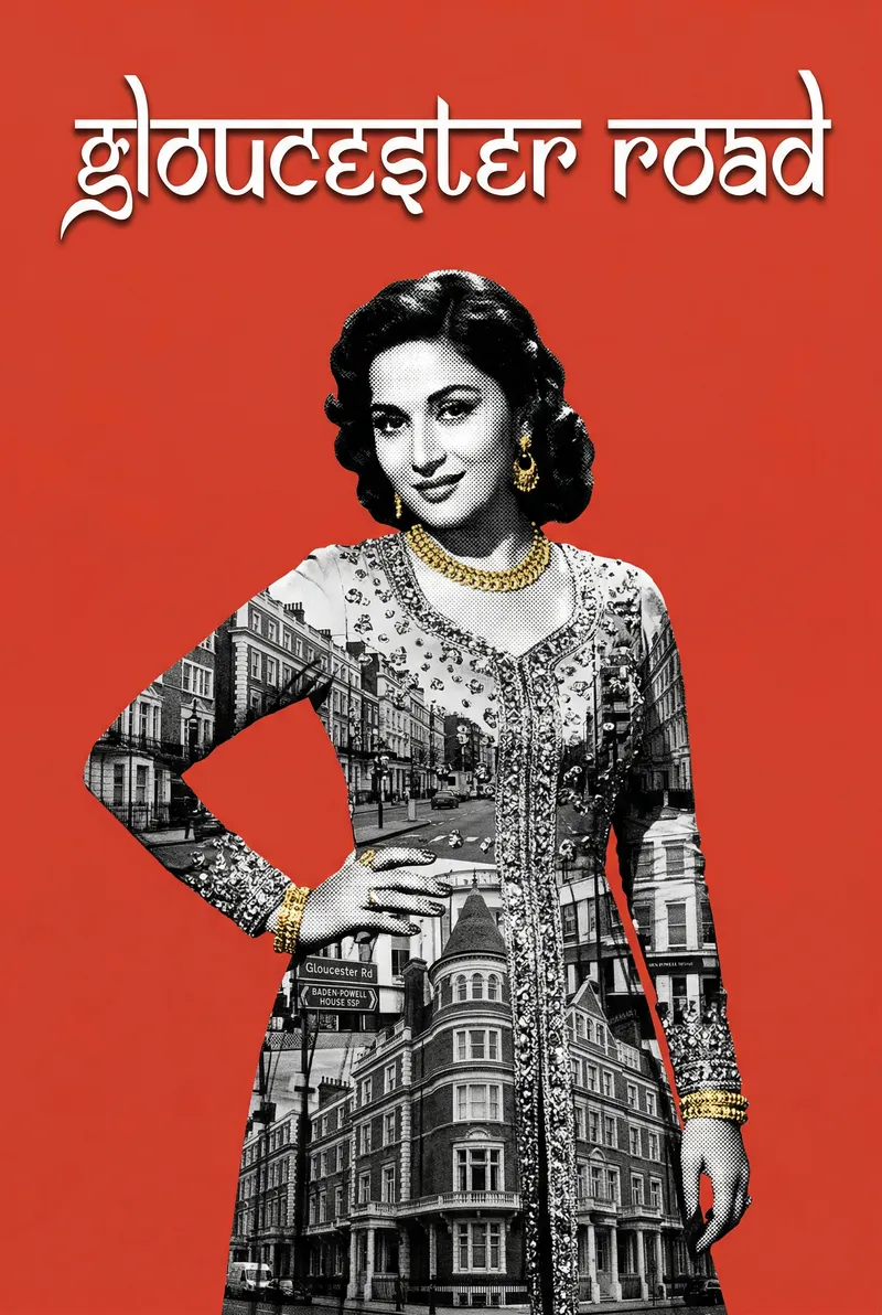 Gloucester Road Bollywood-style poster — London tube station wall art print
