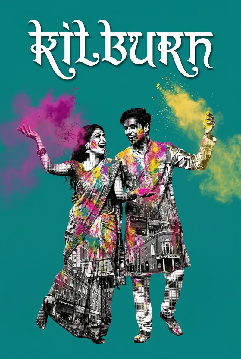 Kilburn Bollywood-style poster — London tube station wall art print