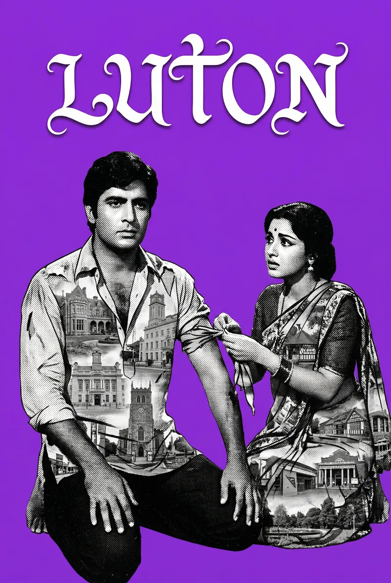 Luton Bollywood-style poster — UK wall art print