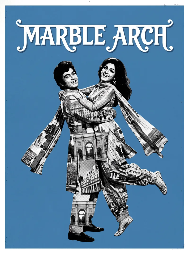 Marble Arch Bollywood-style poster — London tube station wall art print