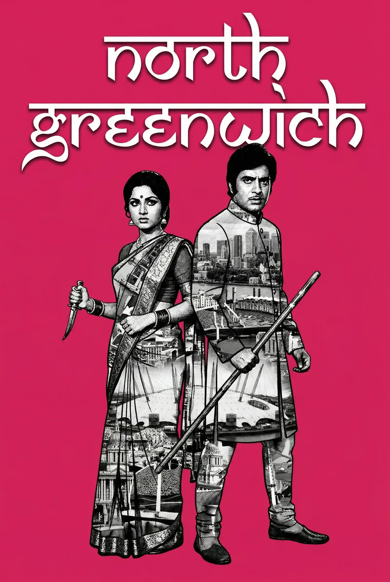 North Greenwich Bollywood-style poster — London tube station wall art print