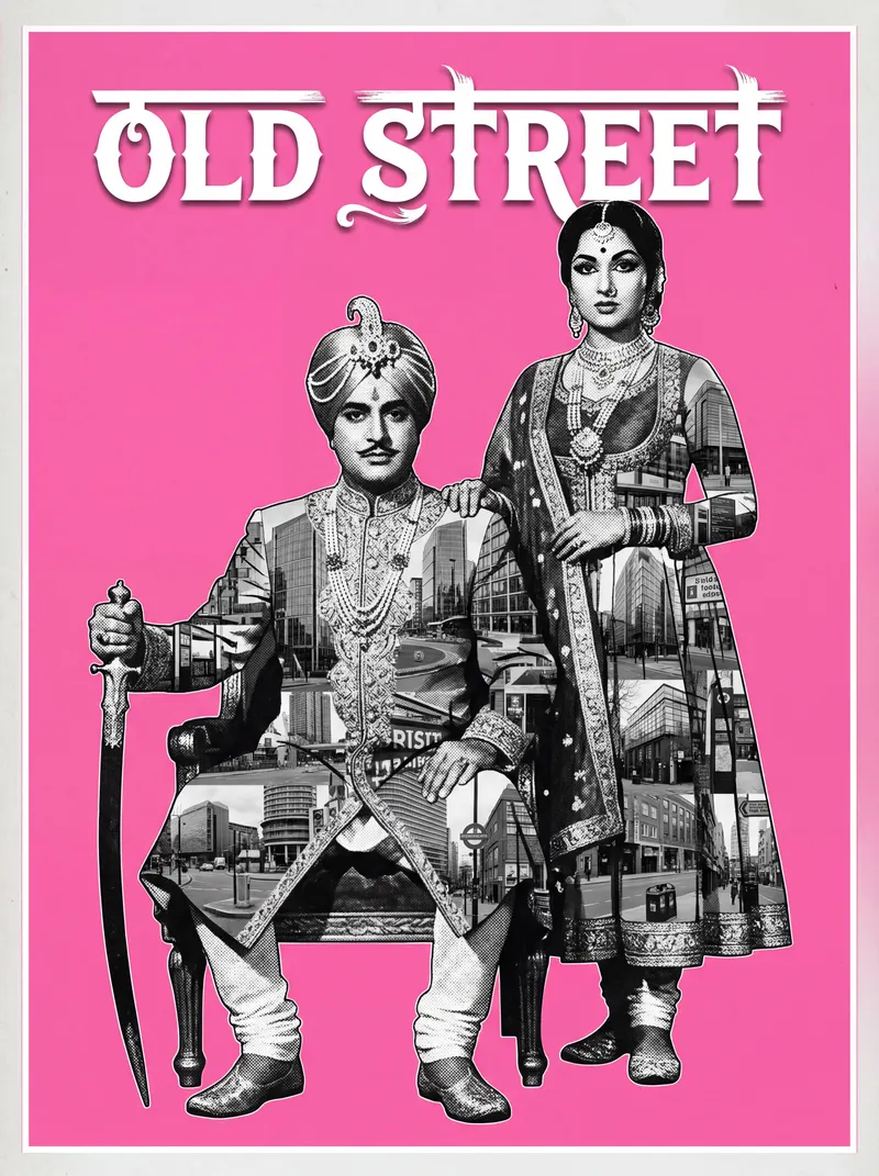 Old Street Bollywood-style poster — London tube station wall art print