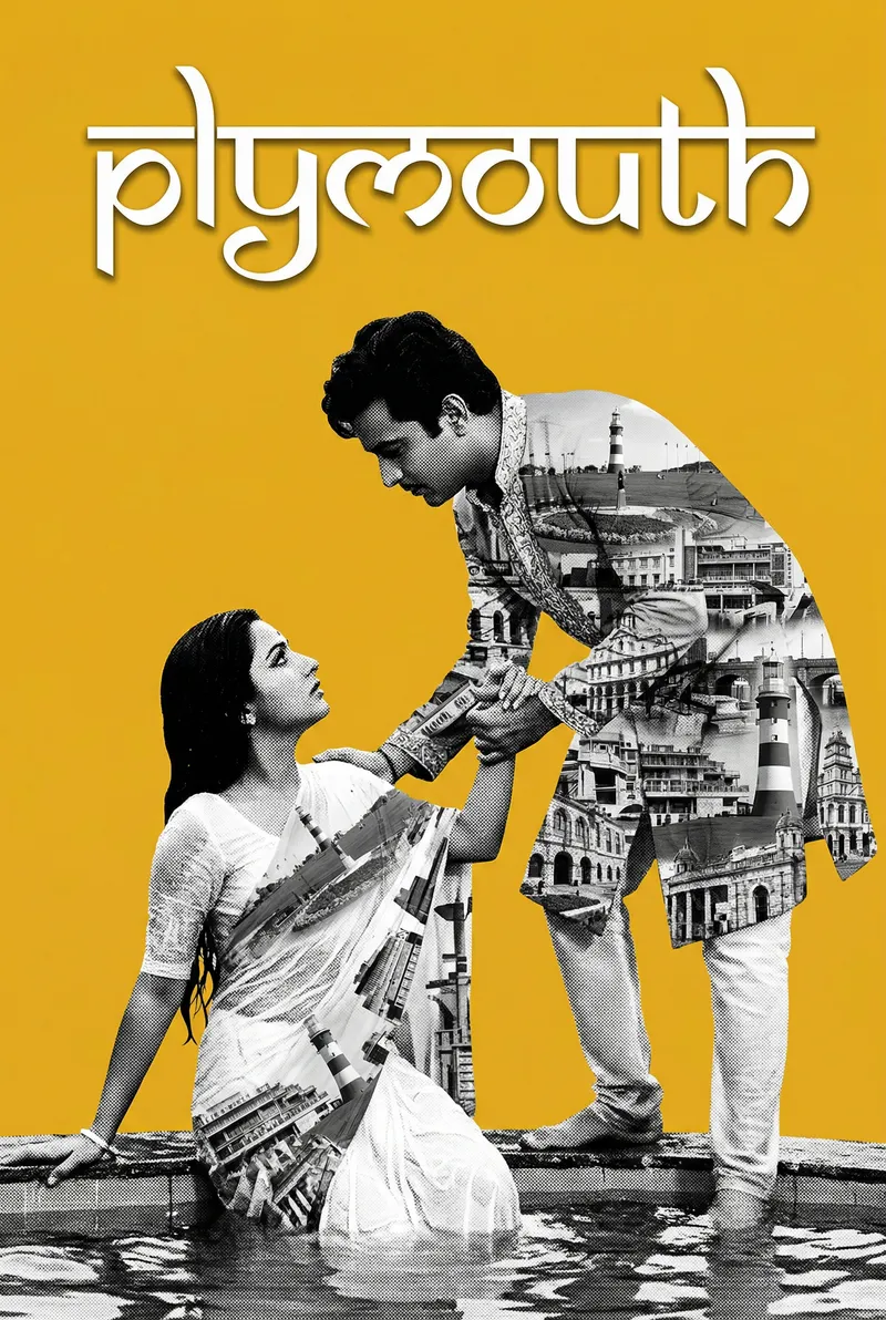 Plymouth Bollywood-style poster — UK wall art print