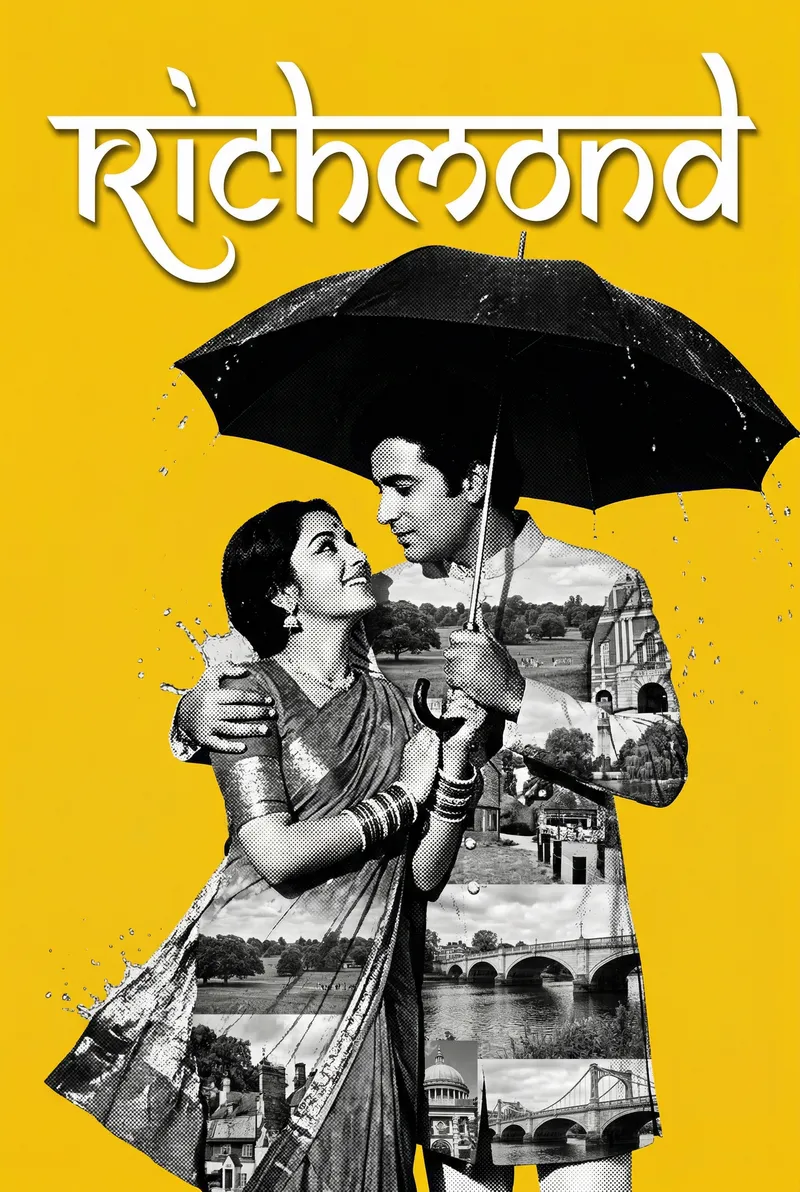 Richmond Bollywood-style poster — London tube station wall art print