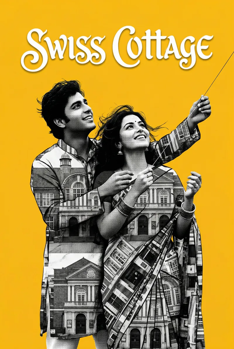 Swiss Cottage Bollywood-style poster — London tube station wall art print