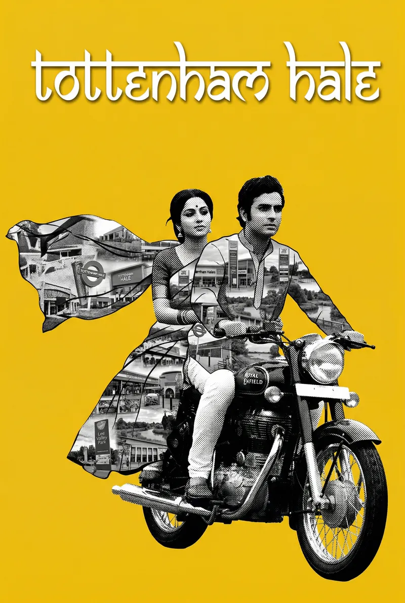 Tottenham Hale Bollywood-style poster — London tube station wall art print