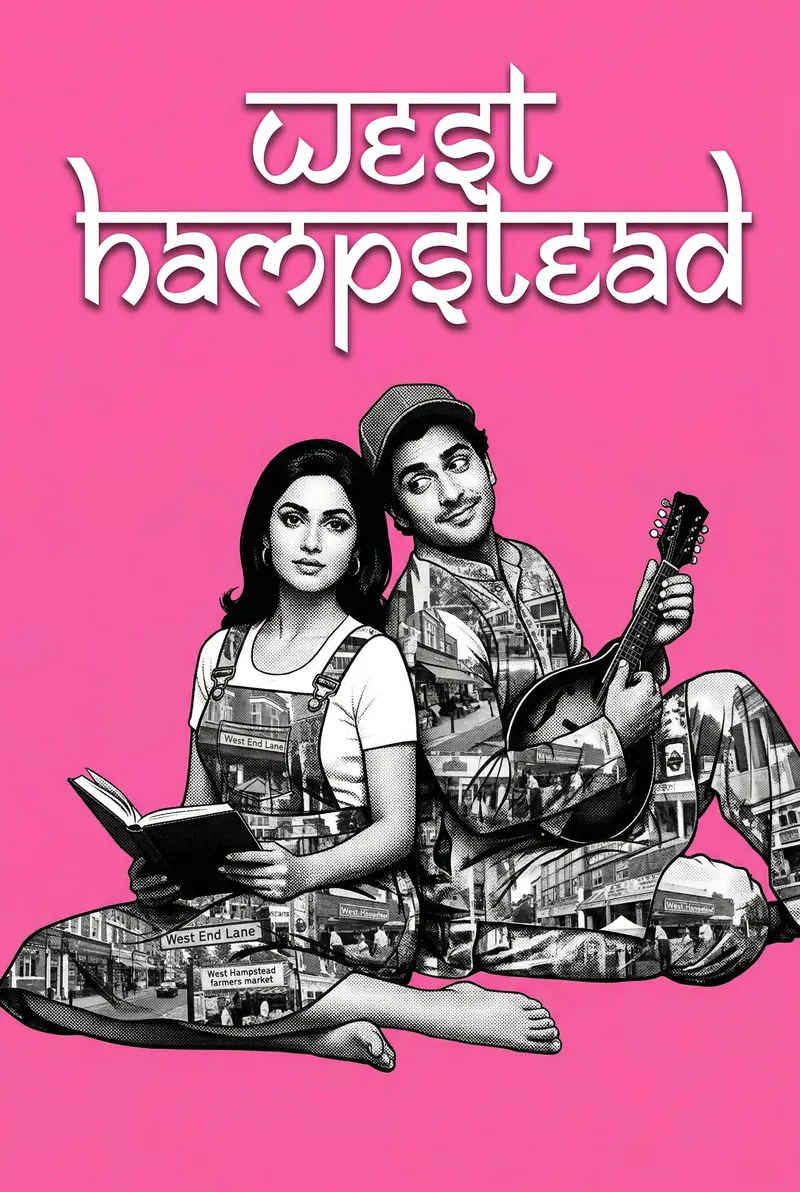 West Hampstead Bollywood-style poster — London tube station wall art print
