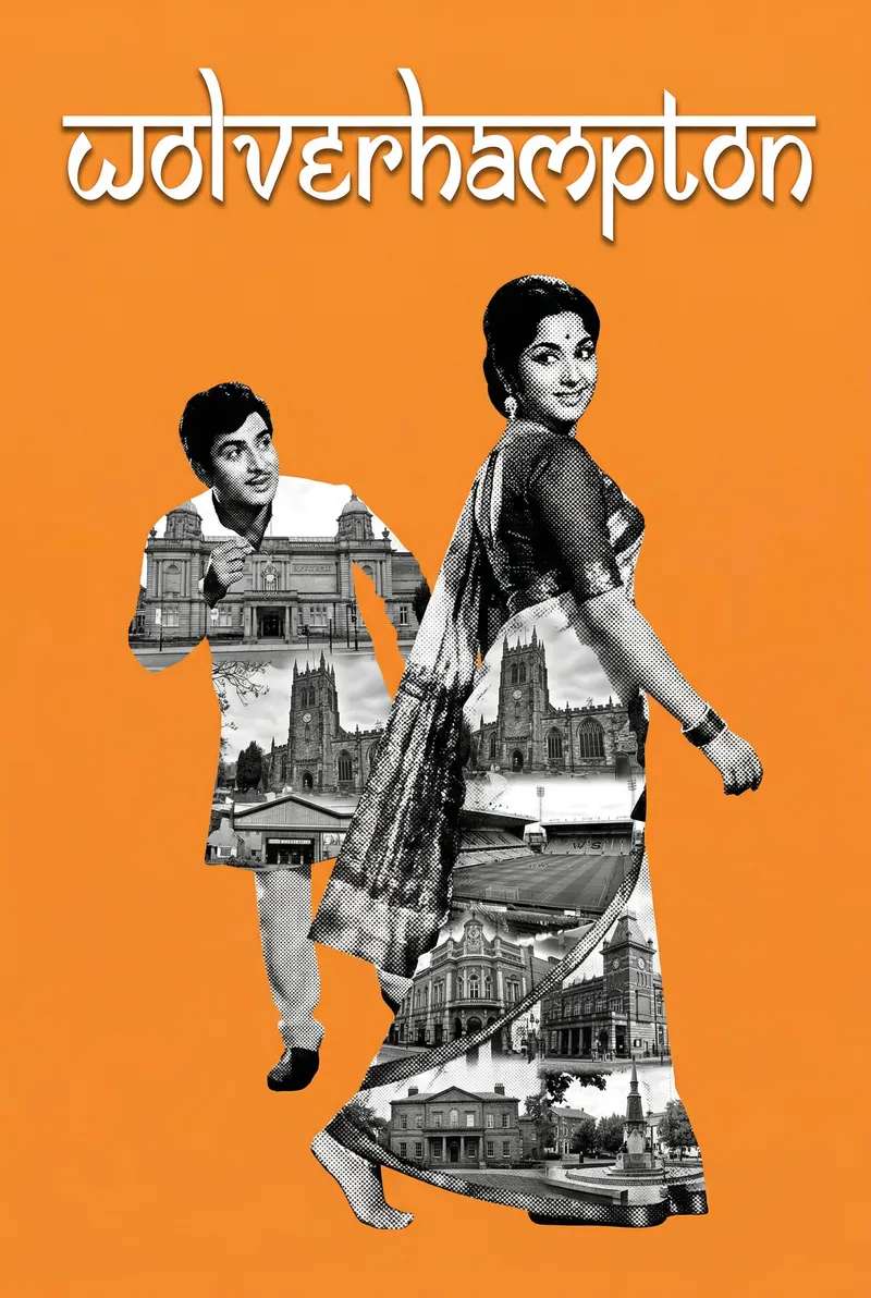 Wolverhampton Bollywood-style poster — UK wall art print