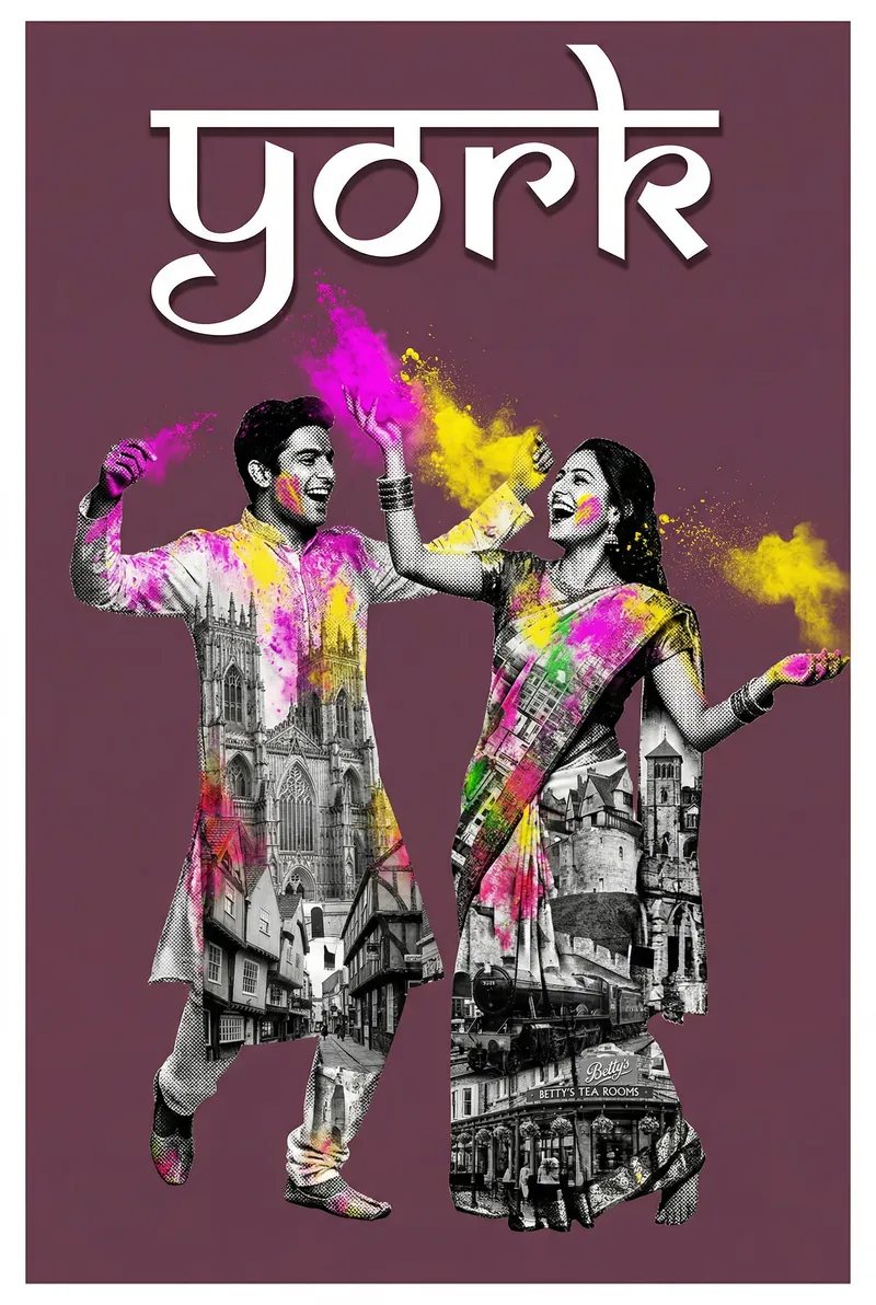 York Bollywood-style poster — UK wall art print