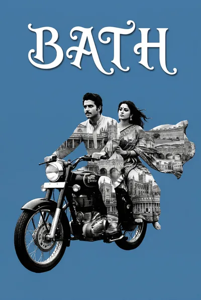Bath Bollywood-style poster — UK wall art print