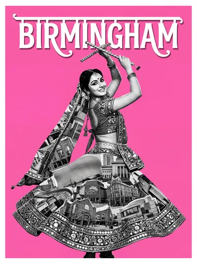 Birmingham Bollywood-style poster — UK wall art print