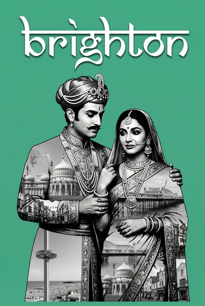 Brighton Bollywood-style poster — UK wall art print