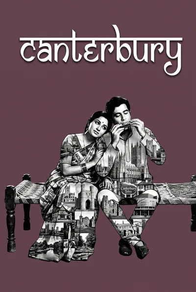 Canterbury Bollywood-style poster — UK wall art print