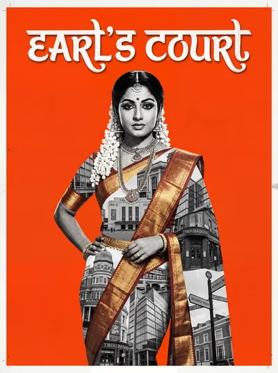 Earl's Court Bollywood-style poster — London tube station wall art print