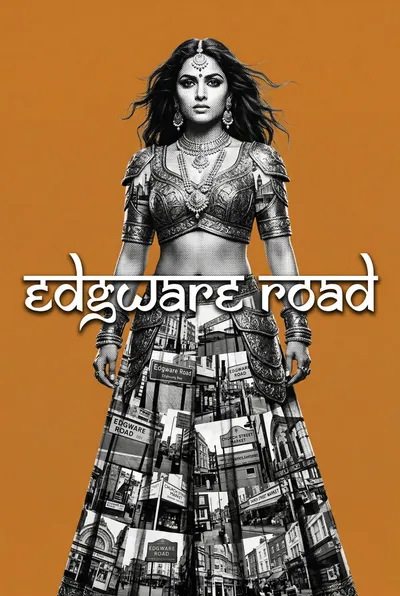 Edgware Road Bollywood-style poster — London tube station wall art print