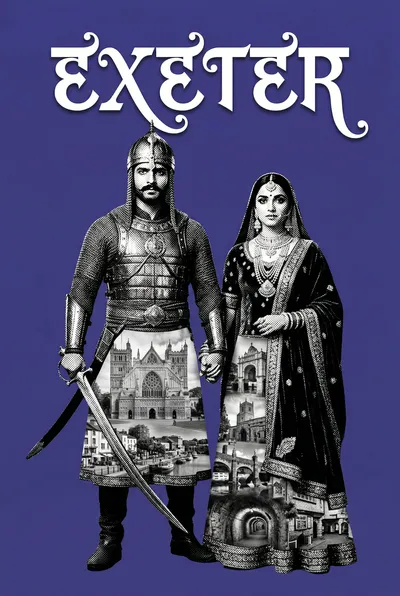 Exeter Bollywood-style poster — UK wall art print