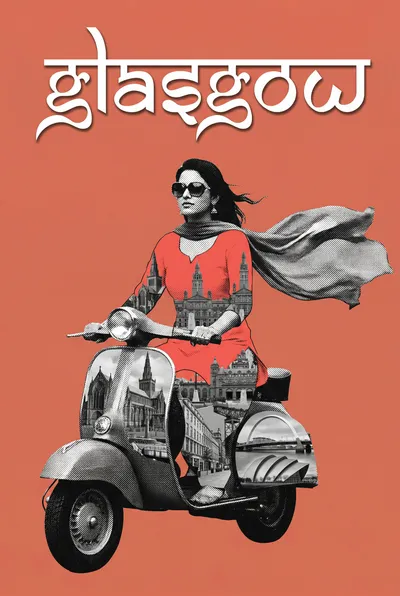 Glasgow Bollywood-style poster — UK wall art print