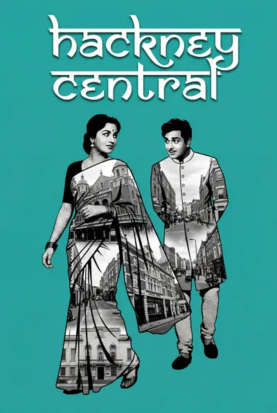Hackney Central Bollywood-style poster — London tube station wall art print