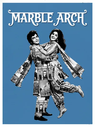 Marble Arch Bollywood-style poster — London tube station wall art print