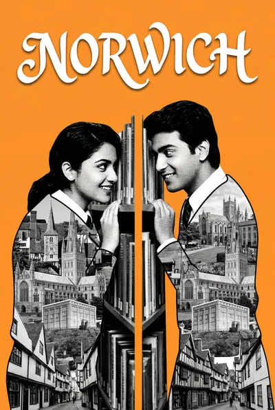 Norwich Bollywood-style poster — UK wall art print