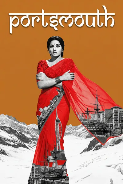 Portsmouth Bollywood-style poster — UK wall art print