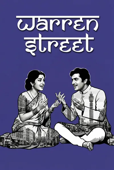 Warren Street Bollywood-style poster — London tube station wall art print