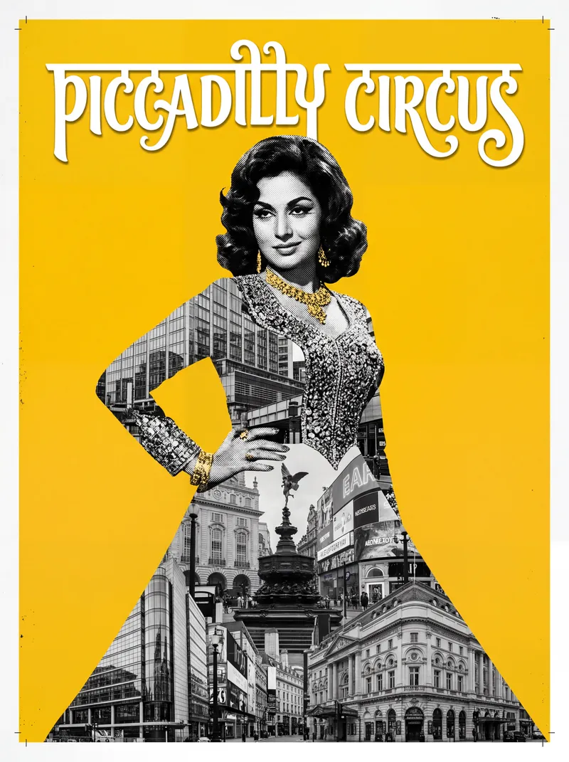 Piccadilly Circus Bollywood-style poster by SpicyEditions